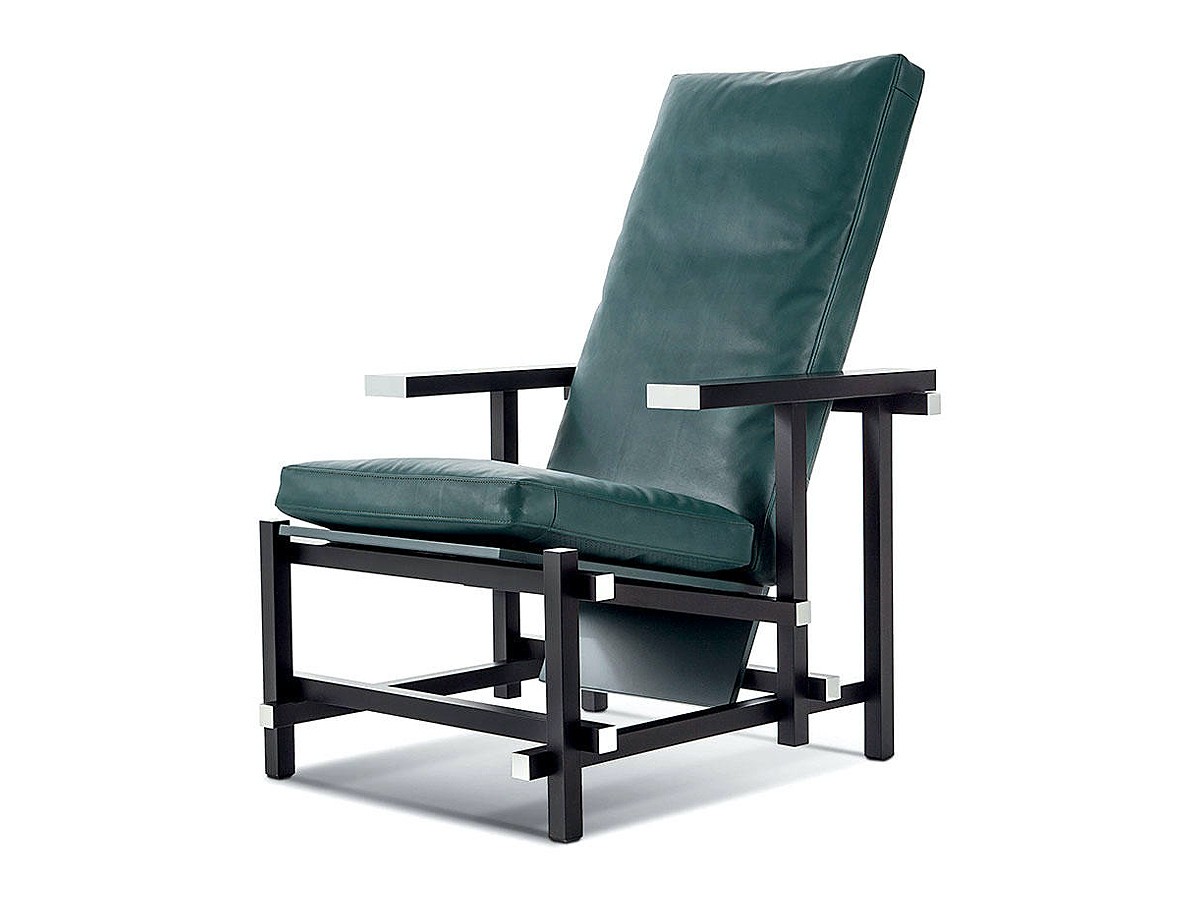 Cassina 635 Black Red and Blue Chair - Zeilmaker Version