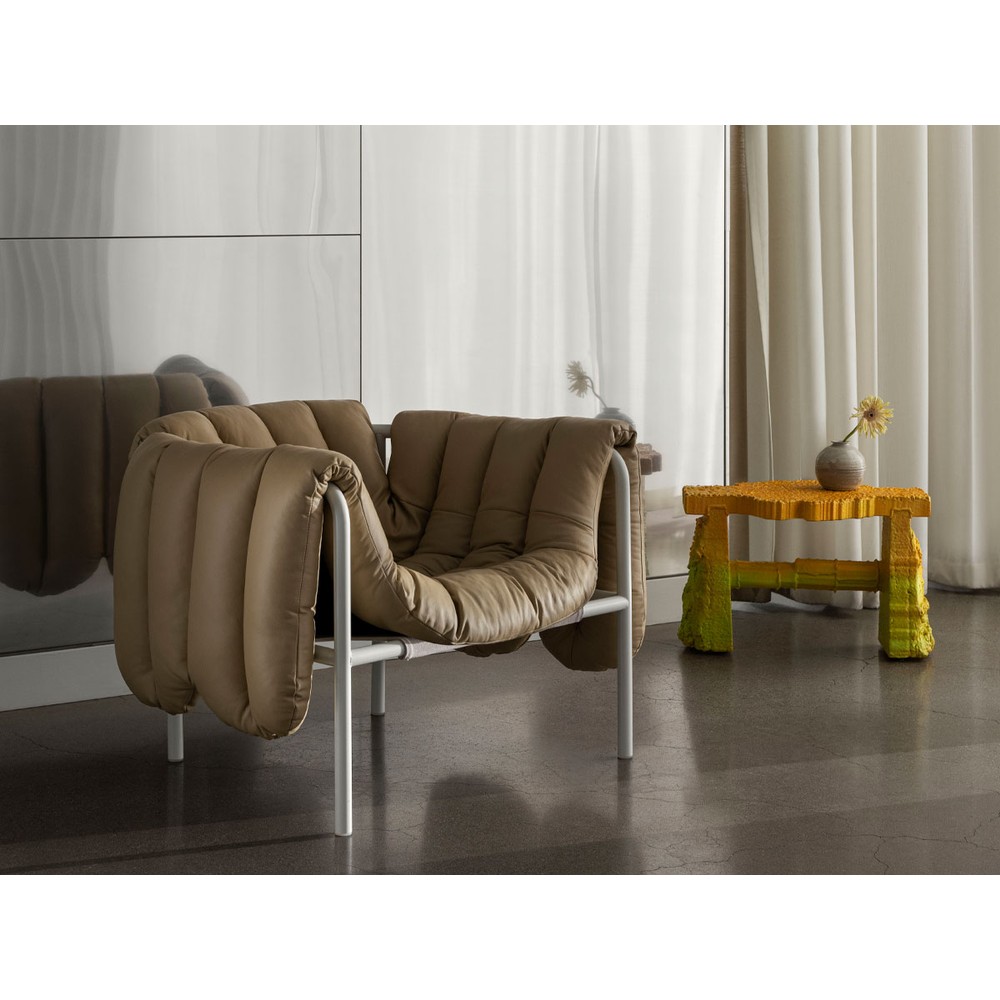 Buy the Hem Puffy Lounge Chair - Leather at nest.co.uk