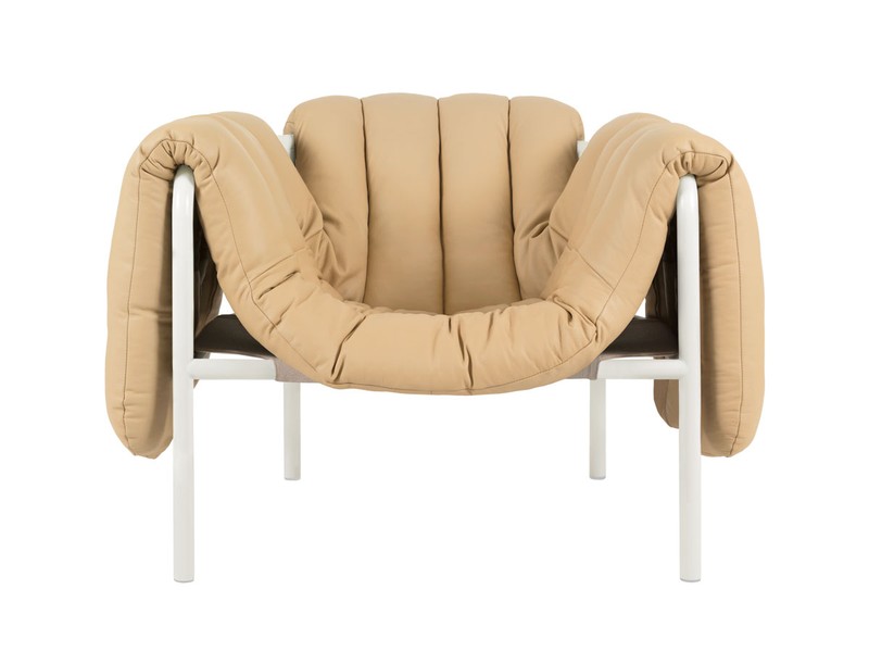 Buy the Hem Puffy Lounge Chair Leather at nest.co.uk