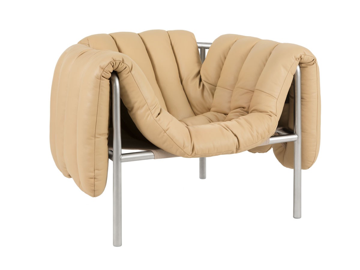 Buy the Hem Puffy Lounge Chair - Leather at nest.co.uk
