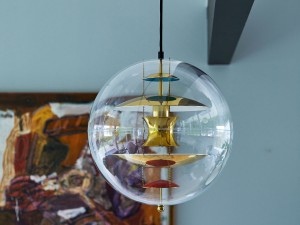 Verpan Globe Brass Pendant Light