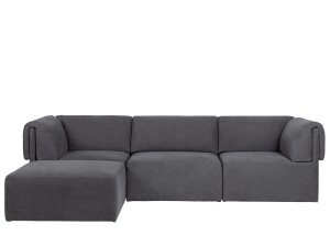 Gubi Wonder Three Seater Sofa with Chaise Longue - Left