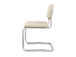 Knoll Studio Cesca Chair - Armless Upholstered Seat & Back - Leather