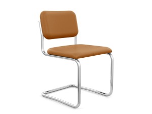 Knoll Studio Cesca Chair - Armless Upholstered Seat & Back - Leather