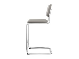 Knoll Studio Cesca Bar Stool - Upholstered Seat & Back - Leather