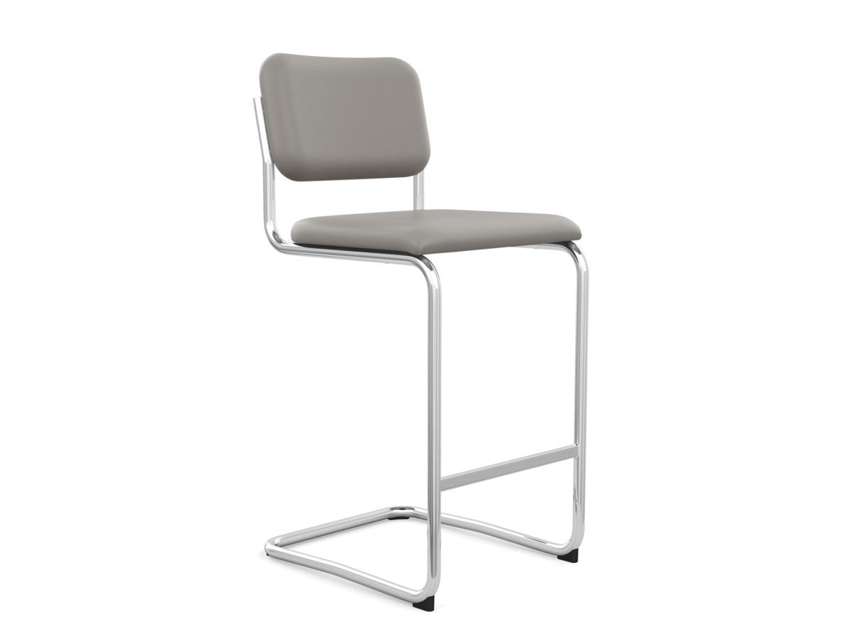 Knoll Studio Cesca Bar Stool - Upholstered Seat & Back - Leather