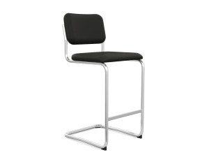 Knoll Studio Cesca Bar Stool - Upholstered Seat & Back - Leather