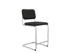 Knoll Studio Cesca Bar Stool - Upholstered Seat & Back - Leather