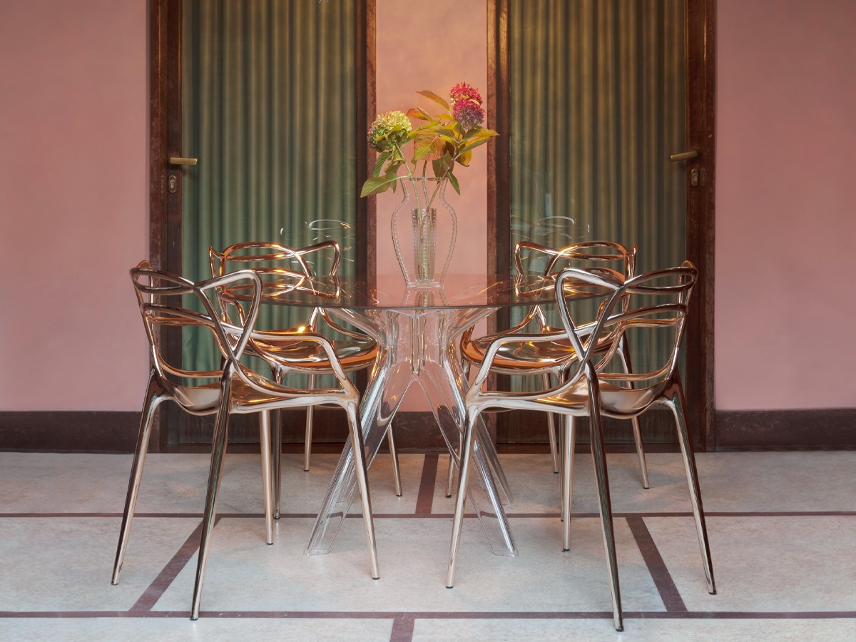 Buy the Kartell Masters Chair Metallic Set of 2 at nest.co.uk