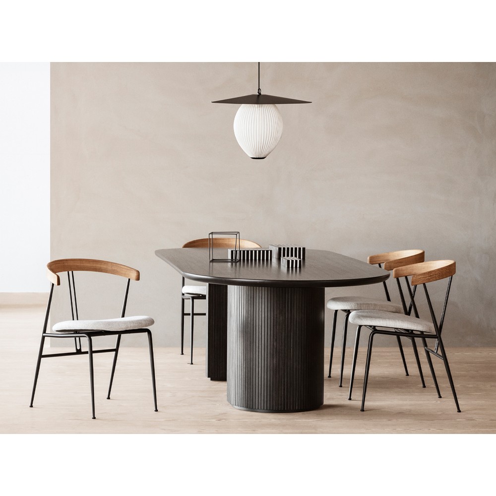 Buy the Gubi Violin Dining Chair Seat Upholstered at nest.co.uk