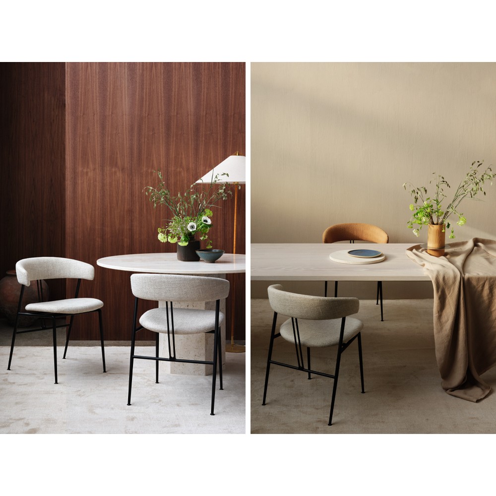 Buy the Gubi Violin Dining Chair - Fully Upholstered at nest.co.uk