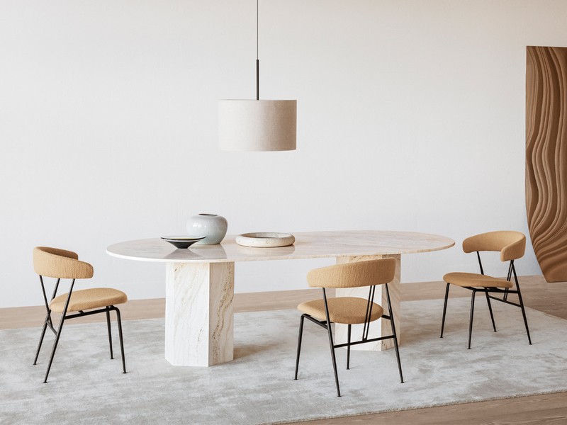 Buy the Gubi Violin Dining Chair - Fully Upholstered at nest.co.uk
