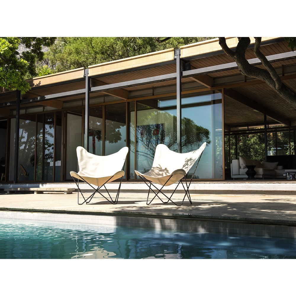 Buy the Cuero Design Sunbrella Outdoor Butterfly Chair Sunshine