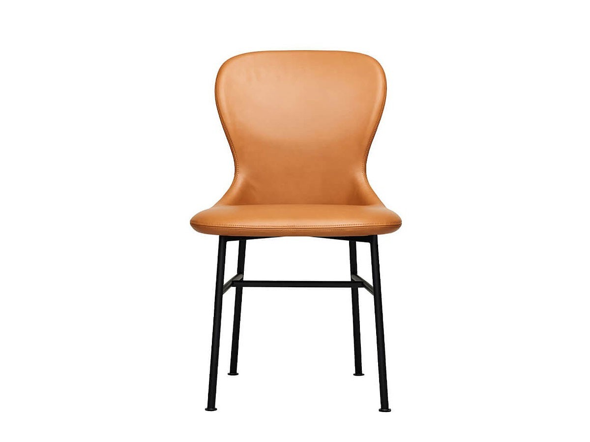 Fogia Myko Dining Chair - Metal Base - Leather