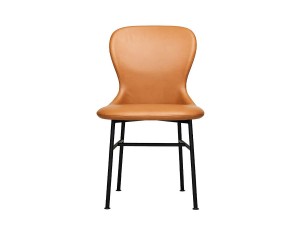 Fogia Myko Dining Chair - Metal Base - Leather
