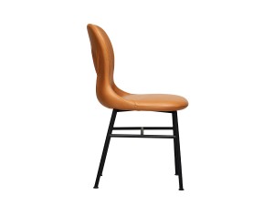 Fogia Myko Dining Chair - Metal Base - Leather