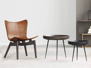 Mater Shell Lounge Chair - Black Stained Oak Base