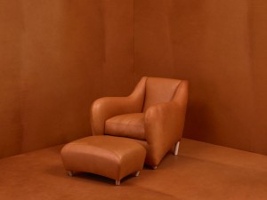 SCP Balzac Armchair and Ottoman - Leather