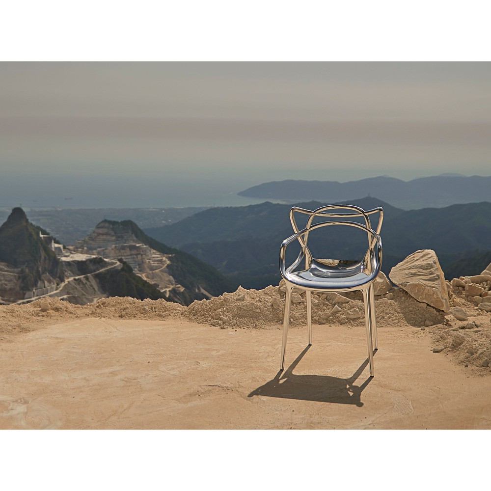 Buy the Kartell Masters Chair Metallic Set of 2 at nest.co.uk