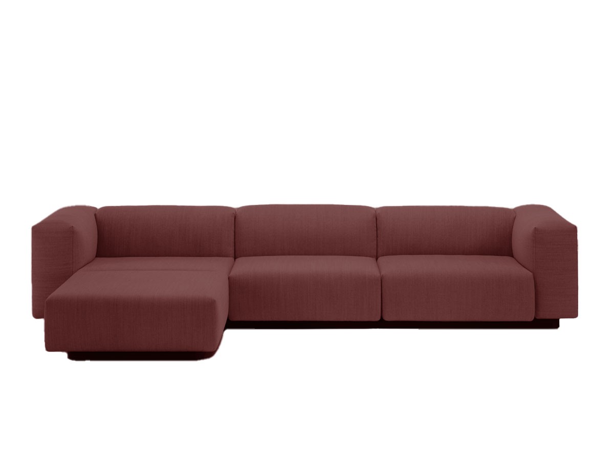 Buy the Vitra Soft Modular Sofa Three Seater with Chaise Longue at nest ...