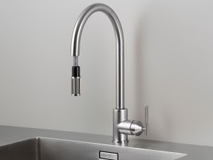 Buster + Punch Linear Kitchen Mixer Tap - Pull Out Spray