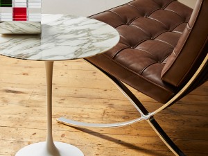 Knoll Studio Saarinen Tulip Side Table - 51cm Round - Marble