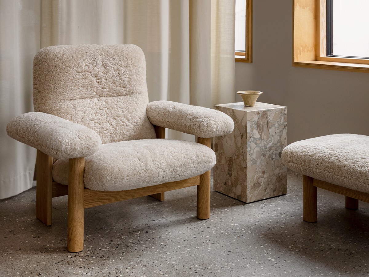 Buy the Audo Copenhagen Brasilia Lounge Chair Sheepskin at nest.co.uk