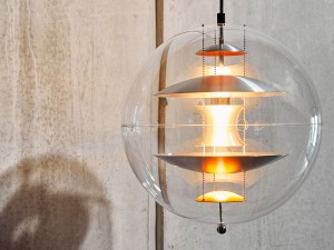Verpan Globe Brushed Aluminium Pendant Light