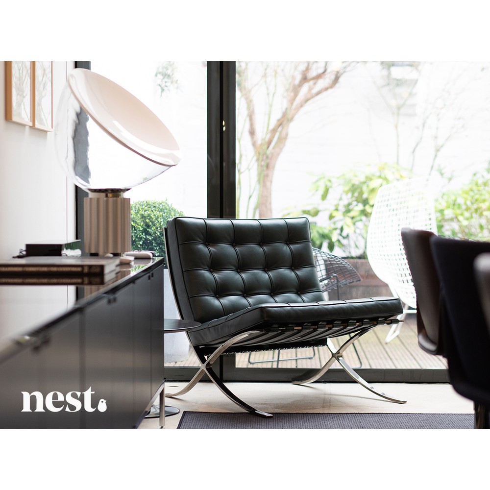 Buy the Knoll Studio Knoll Barcelona Chair Relax Version at nest.co.uk