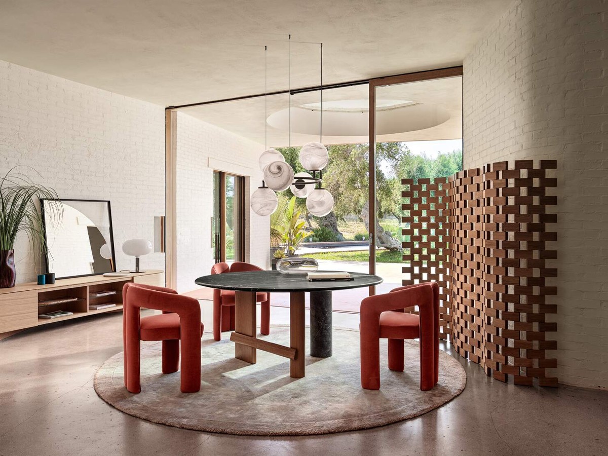 Buy the Cassina 559 Sengu Dining Table - Round at nest.co.uk
