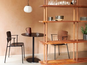Fogia Mono Dining Armchair - Seat Upholstered - Metal Base