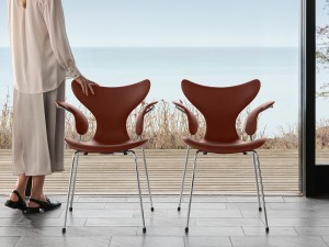 Fritz Hansen Lily Dining Armchair - Leather - Anniversary Edition