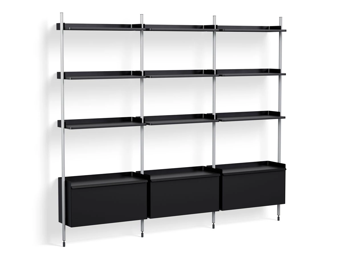 Buy the HAY Pier System Combination 133 - 3 Column in Clear Anodised ...