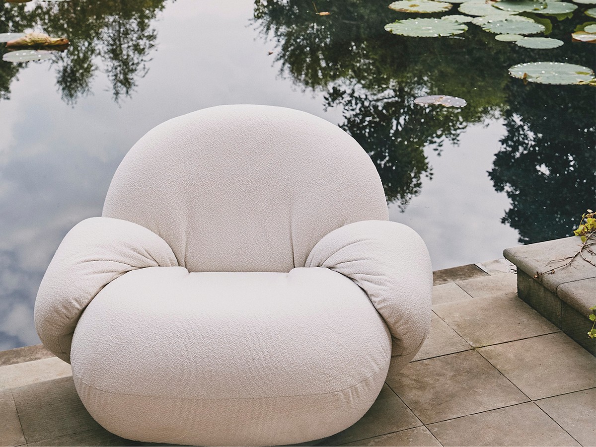 Buy the Gubi Pacha Outdoor Lounge Chair with Armrests at nest.co.uk