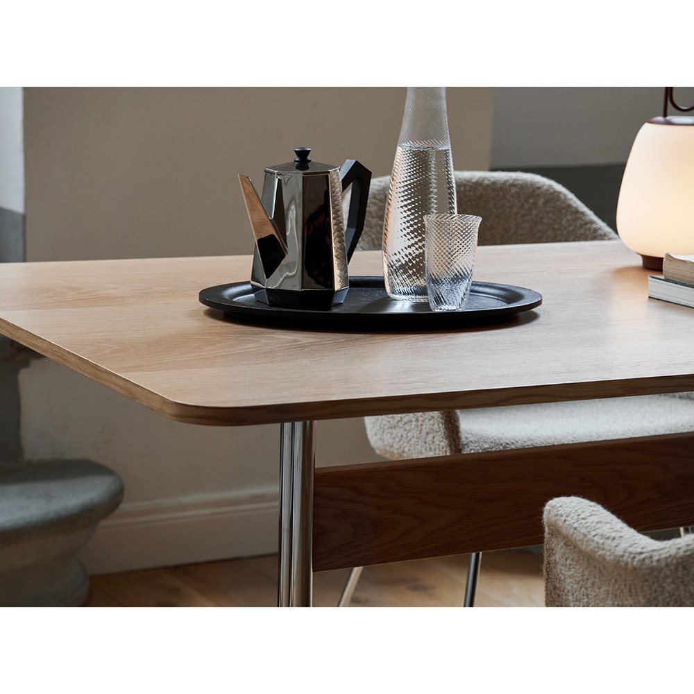 Buy the &Tradition Pavilion Dining Table Chrome Base at nest.co.uk