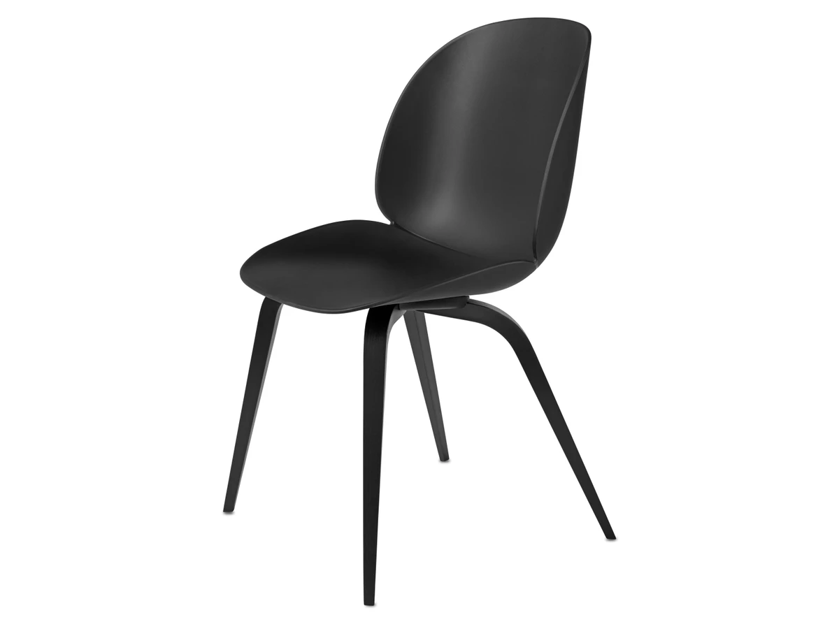 GUBI Beetle Dining Chair with Wooden Base