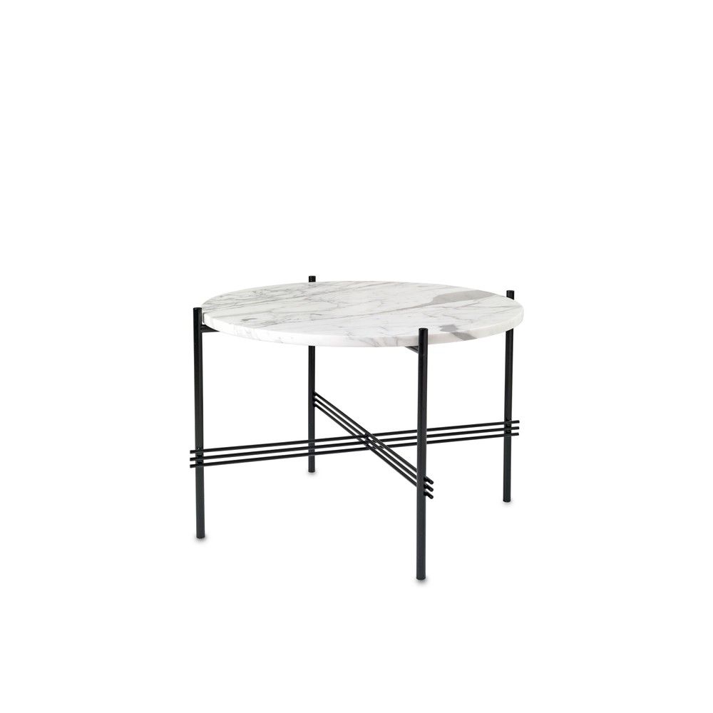 Buy the Gubi TS Marble Coffee Table Black Base at nest.co.uk
