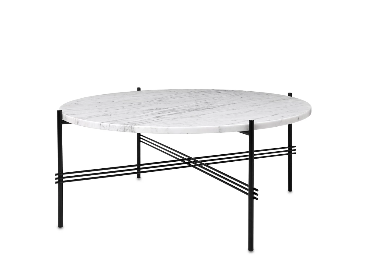 Gubi TS Marble Coffee Table - Black Base