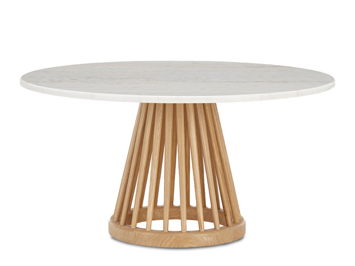 【Tom Dixon】Fan Table White Marble Round Buy the Tom Dixon Fan Coffee Table - Marble in Diameter: 90cm at