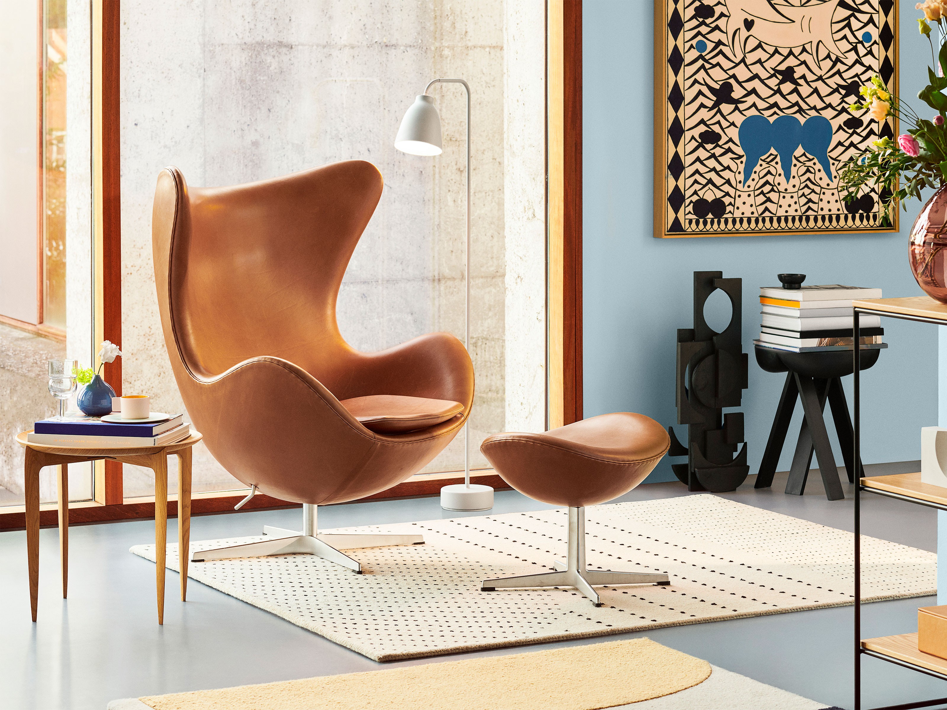 Buy the Fritz Hansen Egg Chair - Leather at nest.co.uk