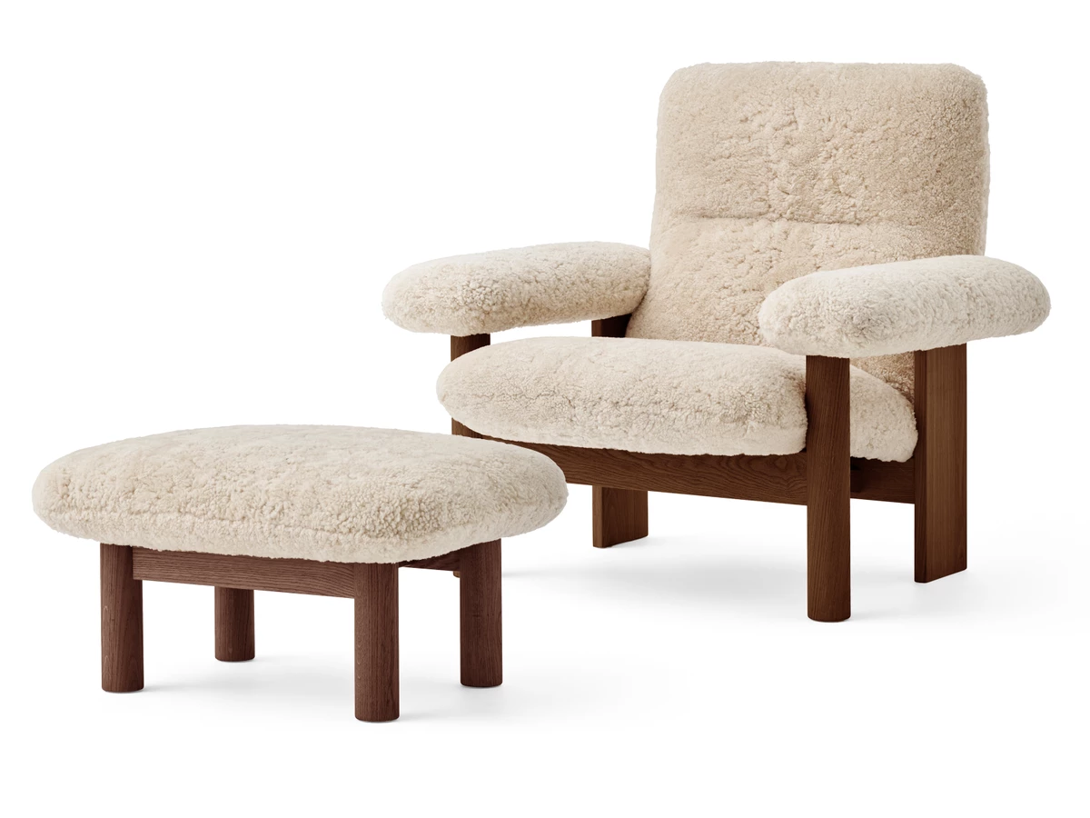 Audo Copenhagen Brasilia Lounge Chair & Ottoman – Sheepskin