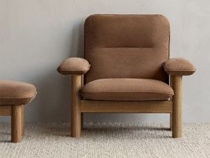 Audo Copenhagen Brasilia Lounge Chair & Ottoman - Leather