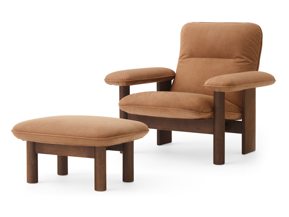 Audo Copenhagen Brasilia Lounge Chair & Ottoman - Leather