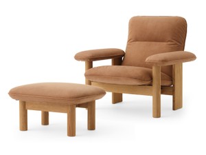 Audo Copenhagen Brasilia Lounge Chair & Ottoman - Leather