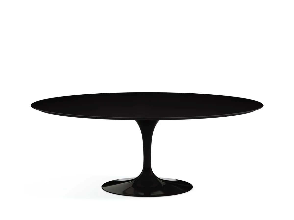 Knoll Studio Saarinen Tulip Dining Table - Oval - Laminate - Black Base