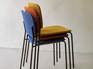 Fogia Mono Dining Chair with Metal Base - Fully Upholstered