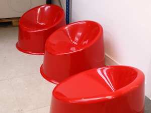 Ex-Display Verpan Panto Pop Lounge Chair - Set of 3