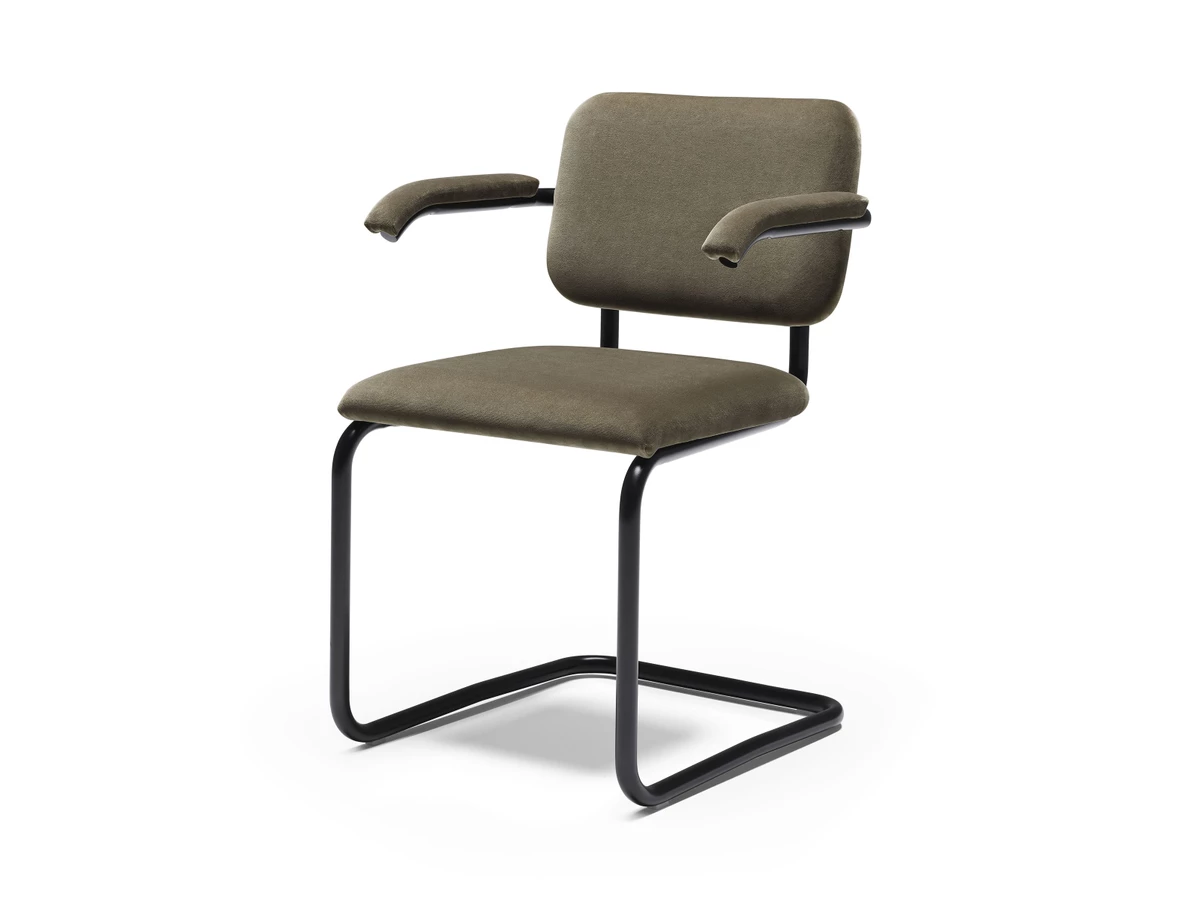 Knoll Studio Cesca Chair with Arms - Fully Upholstered