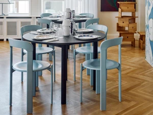 HAY Annex Table Round with Wood Base