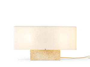 Audo Copenhagen Nonna Table Lamp with Travertine Base - Wide